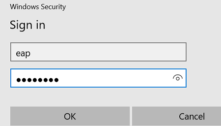 a screenshot of windows 10 signing in VPN